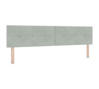 vidaXL Tête de lit avec des lumières à LED Gris Clair 100 cm Velours, Chambre, Tête de lit Moderne, Cadre de lit LED, Douillet, Décor élégant, Meubles minimalistes, Capitonné