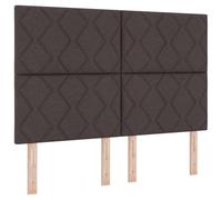 vidaXL Tête de lit avec des lumières à LED Gris Clair 144 cm Tissu, Hauteur réglable, Accessoire de lit Moderne, tête de lit rembourrée, éclairage Dynamique, déco de Chambre stylée