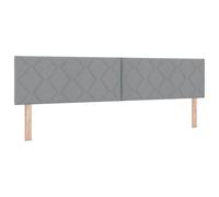 Tête De Lit Led Vidaxl Avec Design En Blocs De Diamant En Gris Clair, 200 Cm En Tissu, Tête De Lit Vidaxl Avec Design En Blocs De Diamant En Gris Clair, 200 Cm En Tissu