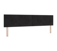 Headboard Led Vidaxl Noir 100 Cm En Velours Avec Boutons Capitonnés