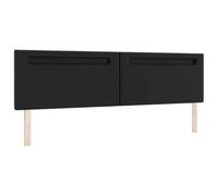 vidaXL Tête de lit avec des lumières à LED Noir 200 cm PVC, Têtière Moderne pour Chambre, rectangulaire, réglable en Hauteur, Design Mural LED, Durable, Polyvalente