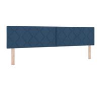 vidaXL Headboard LED Design Blocs de Diamant Bleu 200 cm Tissu