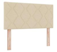 vidaXL Tête de lit avec des lumières à LED Réglable Crème 100 cm Tissu, Déco de Chambre Moderne, Cadre de lit rectangulaire, tête de lit en Tissu, idées d'intérieur Tendance