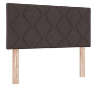 vidaXL Tête de Lit LED Design Blocs en Diamant Marron Foncé 90 cm Tissu Rembourré Confort USB Chargement pour Chambre À Coucher Et Chambre D'Invités Bloc Moderne Contemporain Bas Stylé