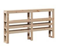 vidaXL Tête de lit 140 cm avec étagères Bois massif de pin Marron