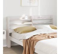 vidaXL Tête de lit avec étagères blanc 150 cm bois massif de pin, tête de lit en bois, tête de lit avec rangement, tête de 850948