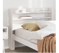 vidaXL Tête de lit 850963 90 cm en bois massif de pin blanc avec étagères