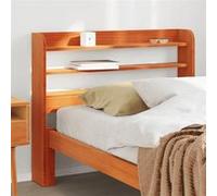 vidaXL Tête de lit avec étagères et rangement – Marron ciré, 75 cm, bois massif de pin