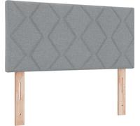 vidaXL Tête de lit avec lampes LED à bandes gris clair 90 cm Tissu