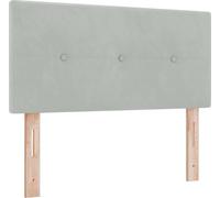 vidaXL Tête de lit avec lampes LED à bandes gris clair 90 cm velours