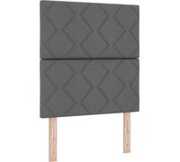 vidaXL Tête de lit avec lampes LED à bandes Réglable Gris 80 cm Tissu