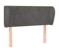 Hoofdbord met randen 83x23x78/88 cm fluweel donkergrijs3116895