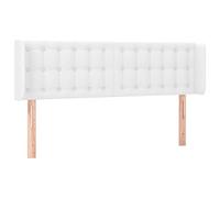 Vidaxl Tête De Lit Avec Oreilles Blanc 147x16x78/88 Cm Similicuir Blanc