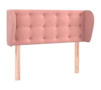 vidaXL Tête de lit à oreilles Velours Rose 83x23x78/88 cm