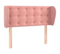 vidaXL Tête de Lit avec Oreilles Meuble de Chambre à Coucher Accessoire de Lit Simple Tête de Cadre de Lit Rose 83x23x78/88 cm Velours