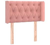 Vidaxl Tête De Lit Avec Oreilles Rose 83x16x78/88 Cm Velours Rose