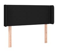 Vidaxl Tête De Lit Avec Oreilles Noir 83x16x78/88 Cm Tissu Noir