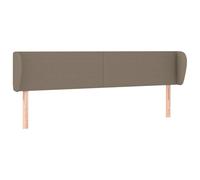 Tête de Lit avec Oreilles Meuble de Chambre à Coucher Accessoire de Lit Double Tête de Cadre de Lit Intérieur Taupe 163x23x78/88 cm Tissu 3116874