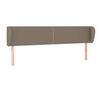 Vidaxl Tête De Lit Avec Oreilles Taupe 183x23x78/88 Cm Tissu Gris