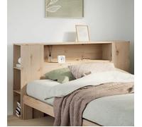 vidaXL Tête de lit avec rangement 135 cm Bois massif de pin Marron