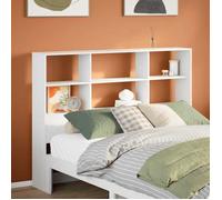 vidaXL Tête de lit avec rangement blanc 160 cm bois massif de pin 855655
