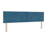 vidaXL Tête de lit Bleu foncé 180 cm Velours, Tête de lit Moderne, Accessoire Sympa pour Le lit, Confort Optimal, Mousse Durable, Upgrade déco Chambre