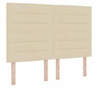 vidaXL Tête de lit avec tête de lit Crème 160 cm Cuir synthétique, Chambre Moderne, lit rectangulaire, tête de lit rembourrée, réglable en Hauteur, Cuir synthétique, Structure en pin