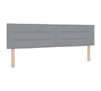 vidaXL Tête de lit avec tête de lit Gris Clair 180 cm Cuir synthétique, Chambre Moderne, lit rectangulaire, tête de lit rembourrée, réglable en Hauteur, Cuir synthétique, Structure en pin