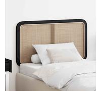 vidaXL Tête de lit avec tête de lit Noir 100 x 55 x 3 cm Rotin