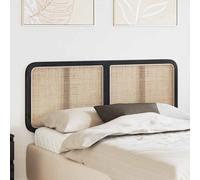 vidaXL Tête de lit avec tête de lit Noir 140 x 55 x 3 cm Rotin