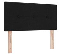 vidaXL Tête de lit Boutonné en Tissu Noir 90 cm