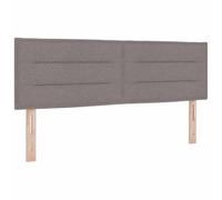 vidaXL Tête de lit Taupe 144 cm rembourrée en cuir synthétique, réglable en hauteur