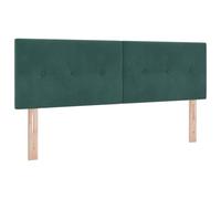 vidaXL Tête de lit avec tête de lit Vert foncé 160 cm Cuir synthétique, Déco Moderne, tête de lit réglable avec Design rembourré, Meuble Chic pour Votre Salon Contemporain