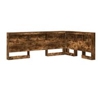 vidaXL Tête de lit bibliothèque en L, en Bois fumé, 120 x 200 cm. Super Espace de Rangement, Design Pratique, Parfait pour Une Chambre Minimaliste. Facile à Nettoyer et idéale pour l’intérieur. C'est