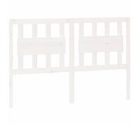 vidaXL Tête de lit double en bois massif de pin blanc 145,5×4×100 cm