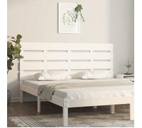 vidaXL Tête de lit double 821363 – Bois massif de pin Blanc 200x3x80 cm