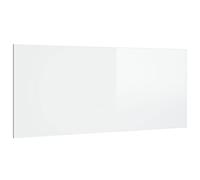 vidaXL Tête de lit murale pour lit double Blanc brillant 200x1,5x80 cm Bois d'ingénierie