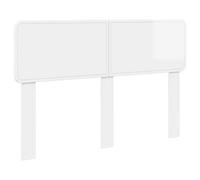 vidaXL Tête de lit Blanc Brillant Bois d'ingénierie, Têtière Rectangulaire Moderne et Élégante, Ajout Durable pour Lit, Design Minimaliste pour Sublimer Votre Chambre