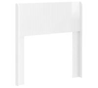 vidaXL Tête de lit Blanc Brillant PB, Chambre, Tête de lit Moderne en Bois aggloméré, Style à Lattes, Décor Tendance, Élément Pratique pour Un Espace Contemporain