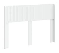 vidaXL Tête de lit Blanc PB, Chambre, Tête de lit Moderne en Bois aggloméré, Style à Lattes, Décor Tendance, Élément Pratique pour Un Espace Contemporain