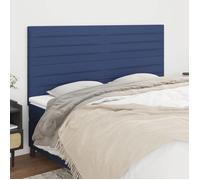vidaXL Tête de lit Bleu 160x5x118/128 cm Tissu 3116484