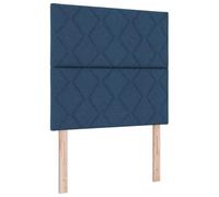 vidaXL Tête de lit Bleu 90 cm Tissu | Motif moderne avec des blocs de diamant dans un bleu frais, Juste besoin de deux personnes et d'un tournevis pour