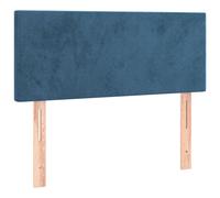 vidaXL Tête de Lit Meuble de Chambre à Coucher Accessoire de Lit Simple Tête de Cadre de Lit Intérieur Bleu Foncé 80x5x78/88 cm Velours