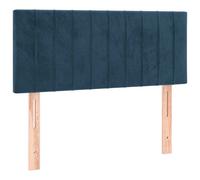 vidaXL Tête de lit bleu foncé 90x5x78/88 cm velours