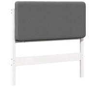 vidaXL Tête de lit capitonnée Blanc et Gris Clair 90 cm Pin Massif, Design de Chambre Moderne, tête de lit en pin rectangulaire, Accent Minimaliste Chic, Meuble élégant et Durable
