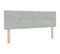 vidaXL Tête de lit capitonnée en Velours Gris Clair de 160 cm