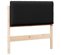 vidaXL Tête de lit capitonnée Naturel et Noir 80 cm Pin massif