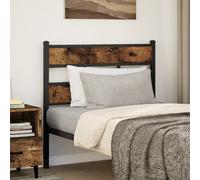 Vidaxl Tête De Lit Chêne Fumé 100 Cm Fer Et Bois D'ingénierie Multicolore