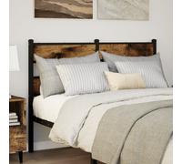 vidaXL Tête de lit chêne fumé 135 cm fer et bois d'ingénierie Multicolore
