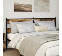 Vidaxl Tête De Lit Chêne Fumé 193 Cm Fer Et Bois D'ingénierie Multicolore